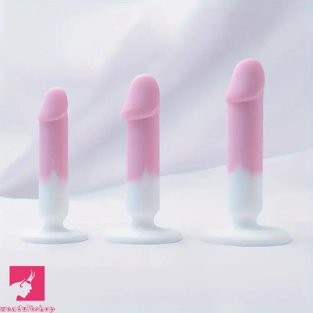 Penis-classic-4.88in 5.28in 5.83in Silicone Small Soft Real Dildo For Beginner to Expert