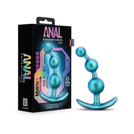 anal toys with soft tip-Anal Adventures Matrix Gamma Plug Neptune Teal