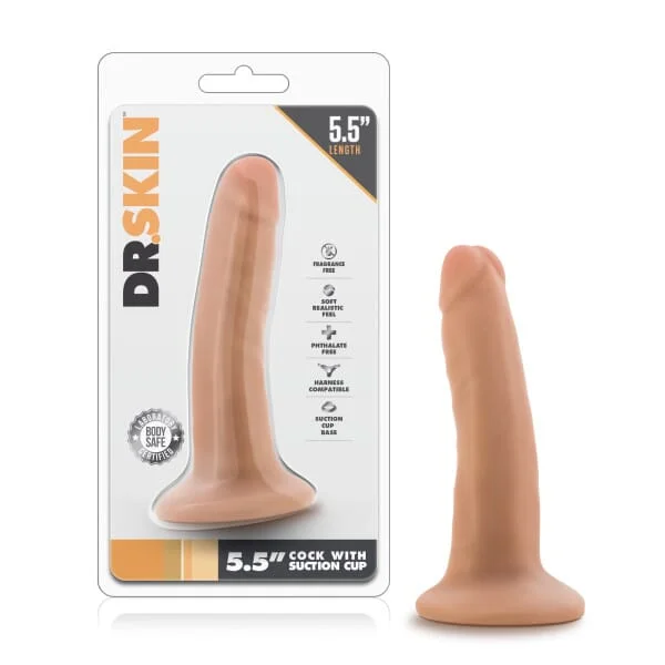 penis-swelling-home-remedies-Dr. Skin 5.5'' Cock with Suction Cup