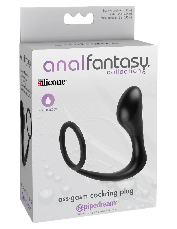 anal toys with soft tip-Anal Fantasy Collection Ass-Gasm Cockring Plug