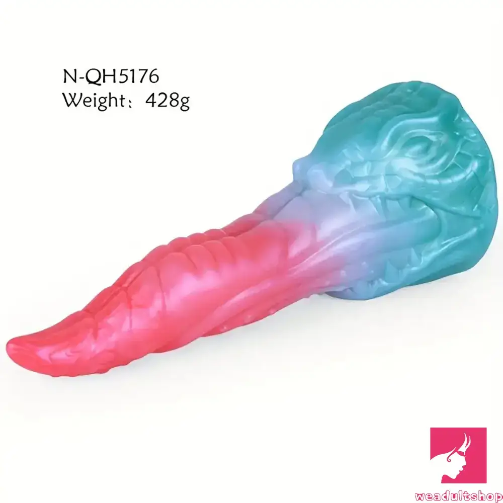 Dildo-shared-8.18in Dragon Monster Real Silicone Soft Dildo Penis Clit Expander