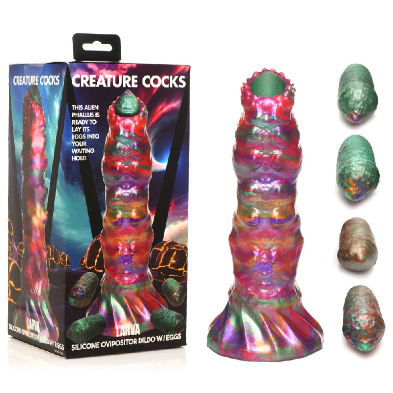 penis-size-concerns-explained-Creature Cocks Larva Silicone Dildo