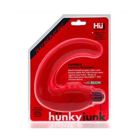 anal toys with soft base-Hunkyjunk Hummer Vibe Prostate Pegger Neon Pink