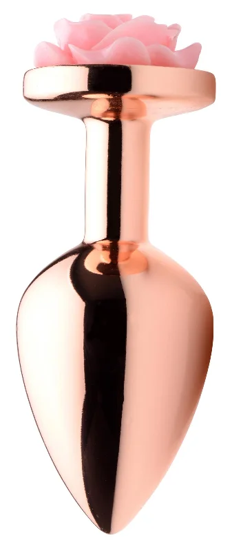 anal toys with bold design-Pink Rose Gold Anal Plug - Medium