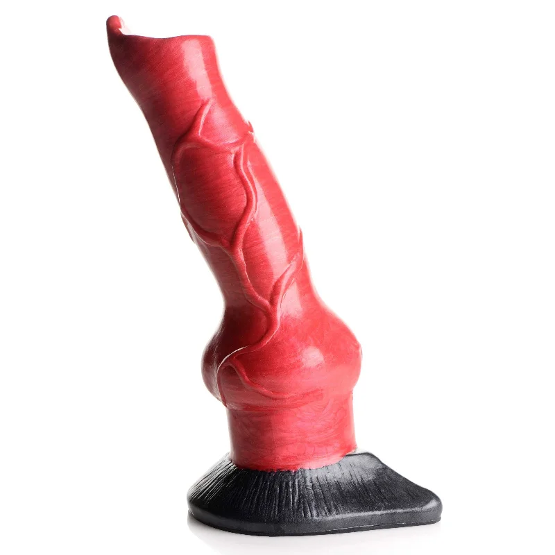 Penis-bent-Creature Cocks - Hell-Hound - Canine Penis Silicone Dildo - Red