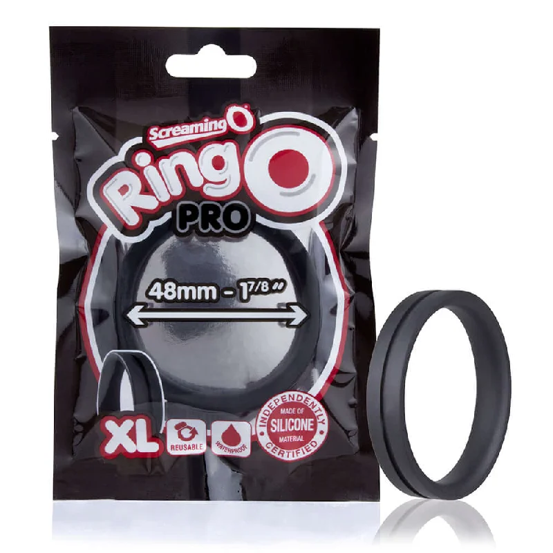 cock ring quick delivery-Screaming O RingO Pro XL Black - Super Stretchy Silicone Erection Ring for Enhanced Pleasure