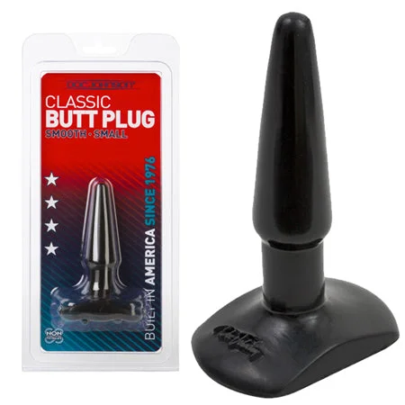 anal toys with sleek shaft-Small Butt Plug (Black)