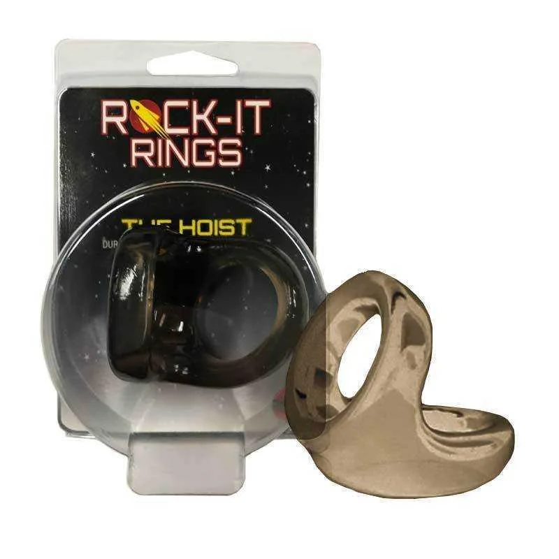 anal toys with slim shaft-Rock-It Rings The Hoist Cock & Ball Ring - Smoke