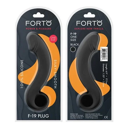 anal toys for gentle pleasure-Forto F-19 Silicone Anal Plug Black