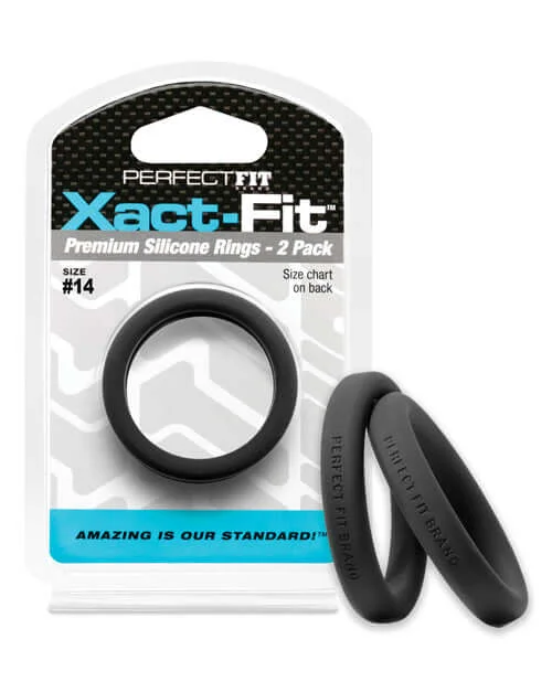 cock ring stylish comfort-Perfect Fit Xact Fit #14: Tailored Black Cock Ring 2-Pack - Precision Sizing for Enhanced Comfort & Performance