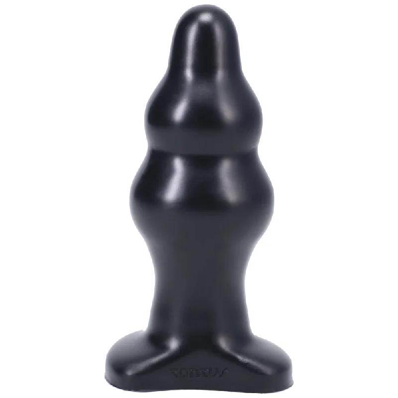 anal toys with adjustable base-Tantus Severin Medium Anal Plug Onyx (Bag)