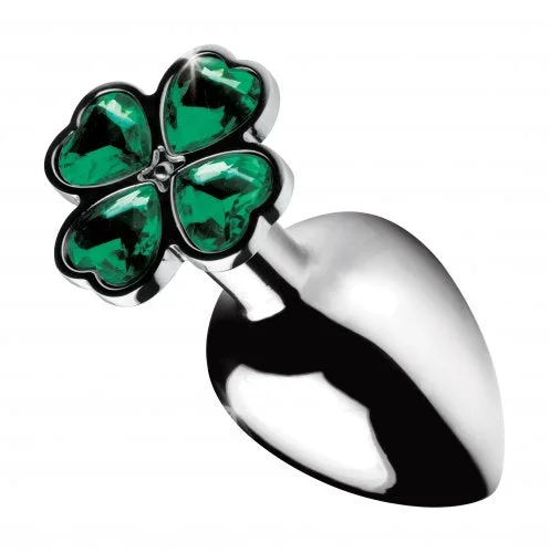 anal toys for discreet packaging-Lucky Clover Gem Anal Plug - Large