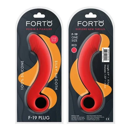 anal toys with strong tip-Forto F-19 Silicone Anal Plug Red