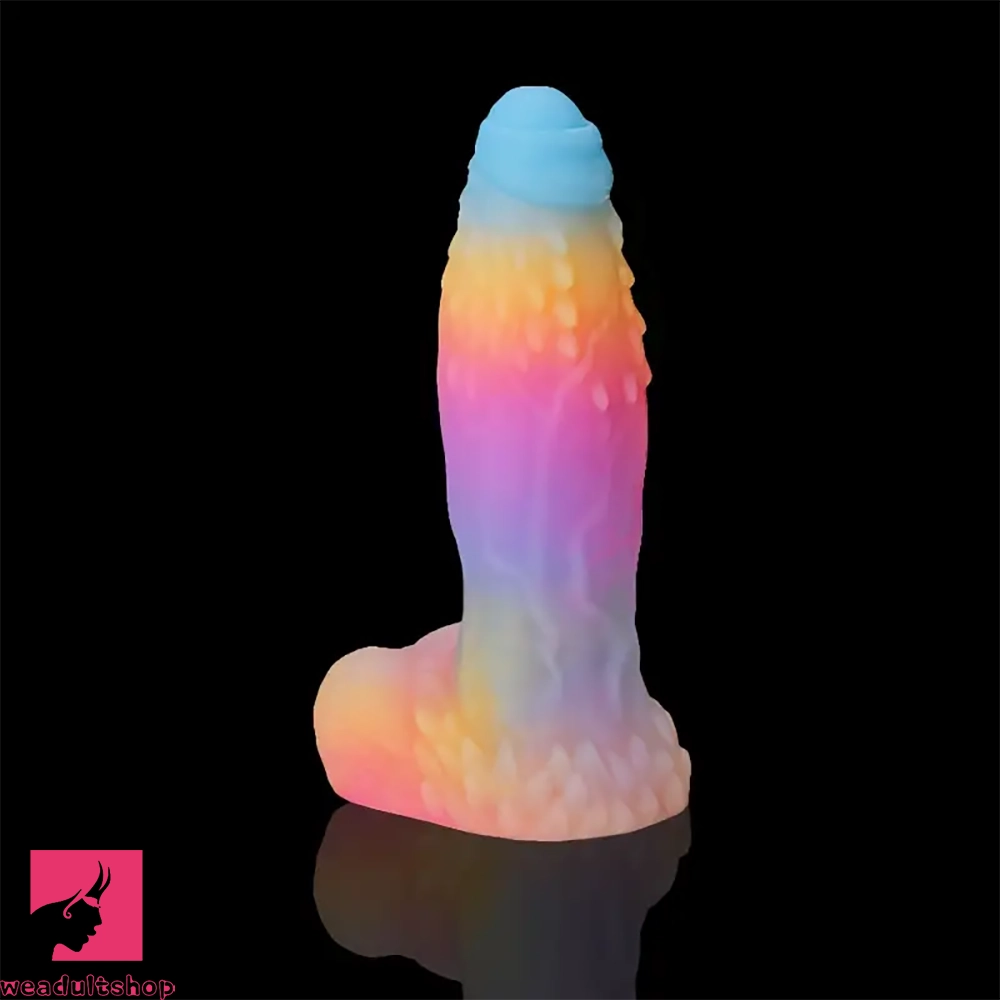 Penis-bulky-5.82in Liquid Silicone Glow in the Dark Monster Uncut Penis Dildo