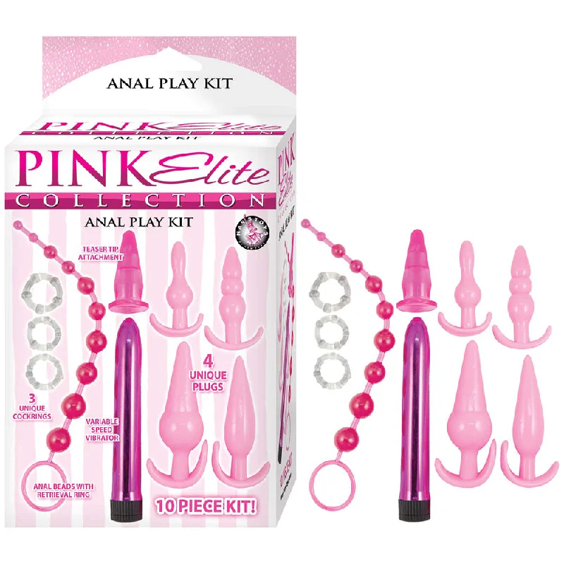 anal toys for playful play-Pink Elite Collection Anal Play Kit Pink