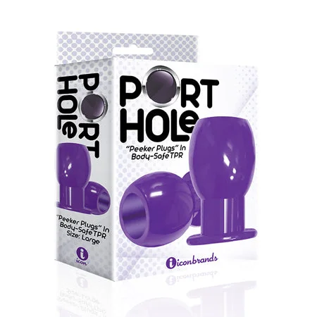 anal toys with quiet tip-The 9's Port Hole Hollow Butt Plug Purple