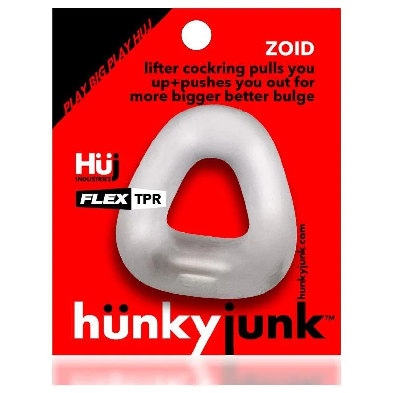 anal toys with flexible tip-Zoid Trapaziod Lifter Cockring Clear Ice