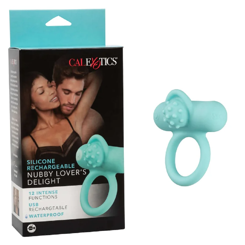 cock ring skin grip-Silicone Recharegable Nubby Lover's Delight Couple's Enhancer Ring