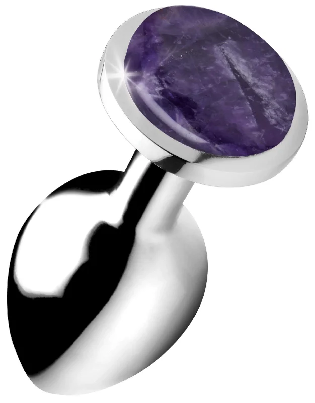 anal toys with portable case-Amethyst Anal Plug - Medium