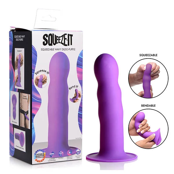 penis-erection-boosting-foods-Squeeze-It Squeezable Wavy Dildo