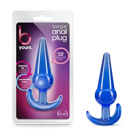 anal toys for discreet fun-Blush B Yours Anal Plug Large Blue