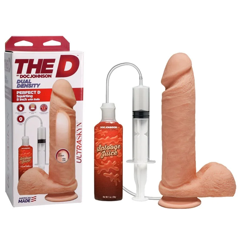 penis-hygiene-products-natural-The D Perfect D Squirting 8'' with Balls