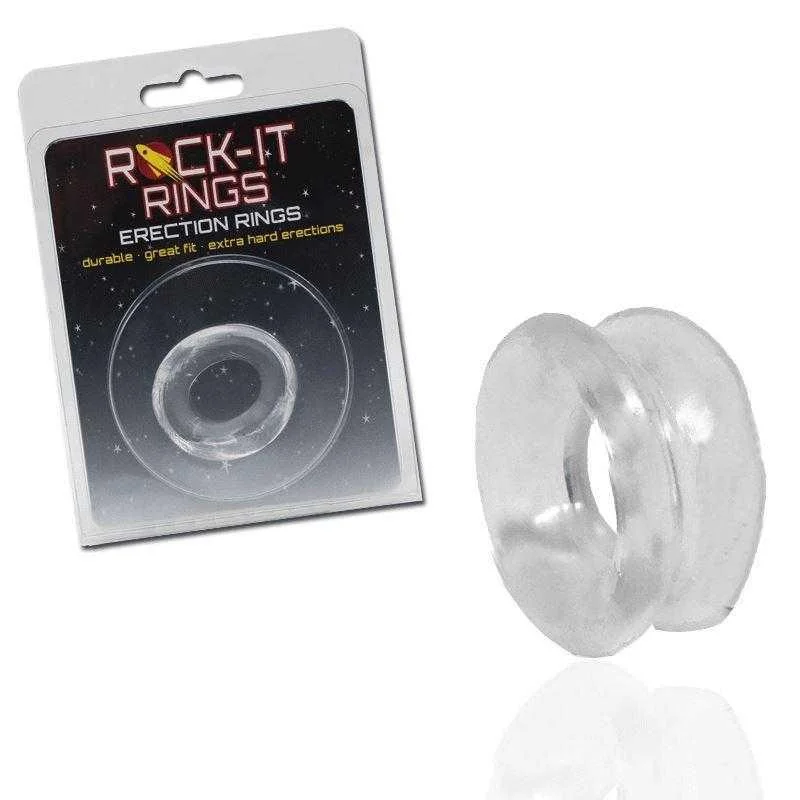 anal toys with sensual play-Rock-It Rings Convex C-Ring - Clear