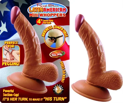 understanding-penis-anatomy-basics-Latin American Mini Whoppers 4-Inch Curved Dong  With Balls - Latin - Latin