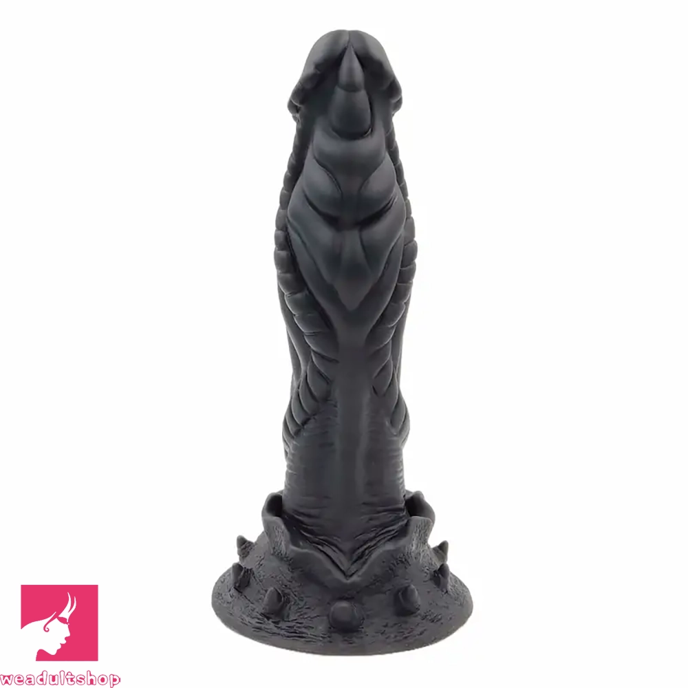 Penis-rigid-9.06in Alien Silicone Soft Big Black Dildo For G-Spot Sex Stimulation