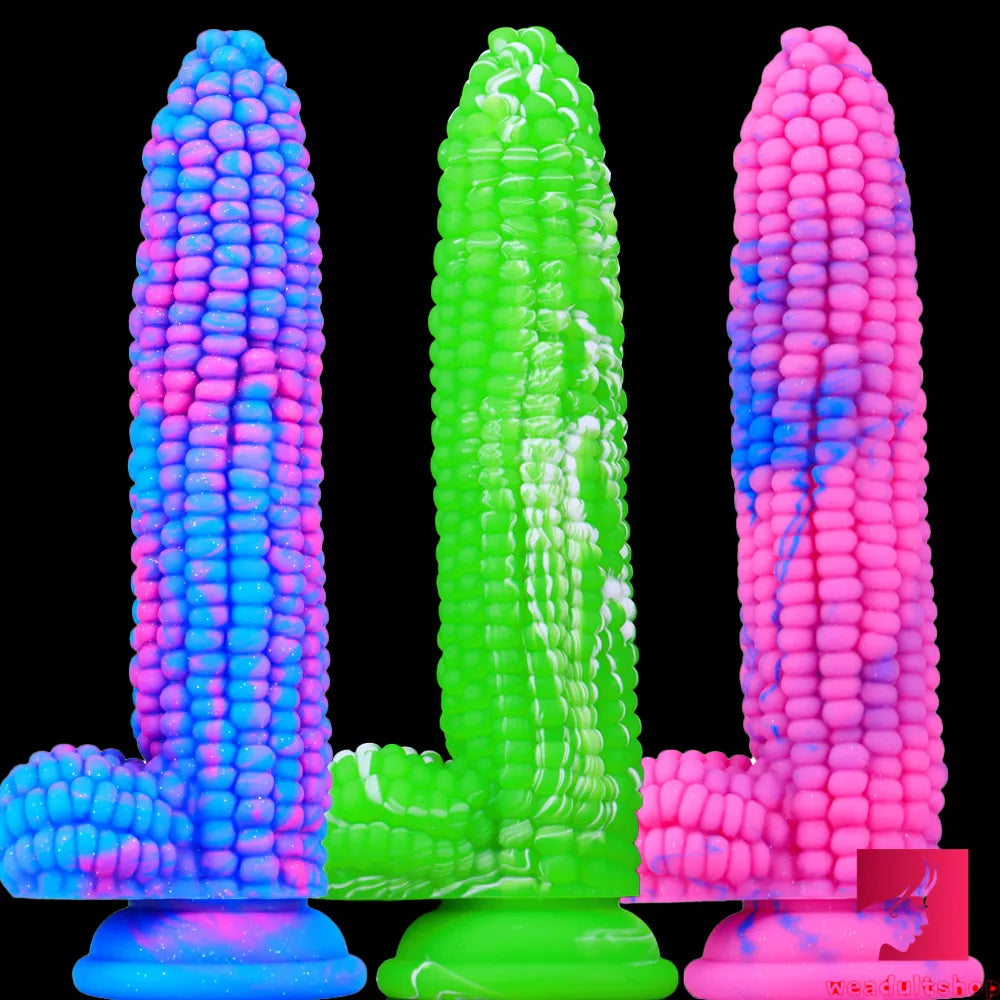 Penis-matte-8in Corn Lifelike Feeling Silicone Vegetable Penis Butt Plug Dildo