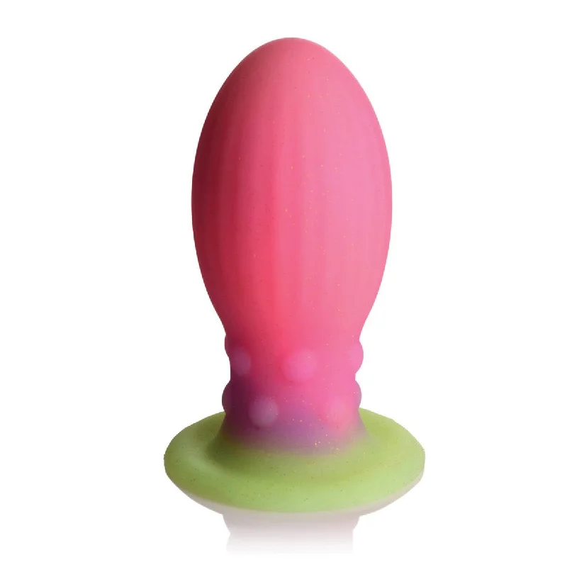 cock ring high texture-XR - Creature Cocks Glow in the Dark Xeno Silicone Egg Large 5.25" (Multi Colour)