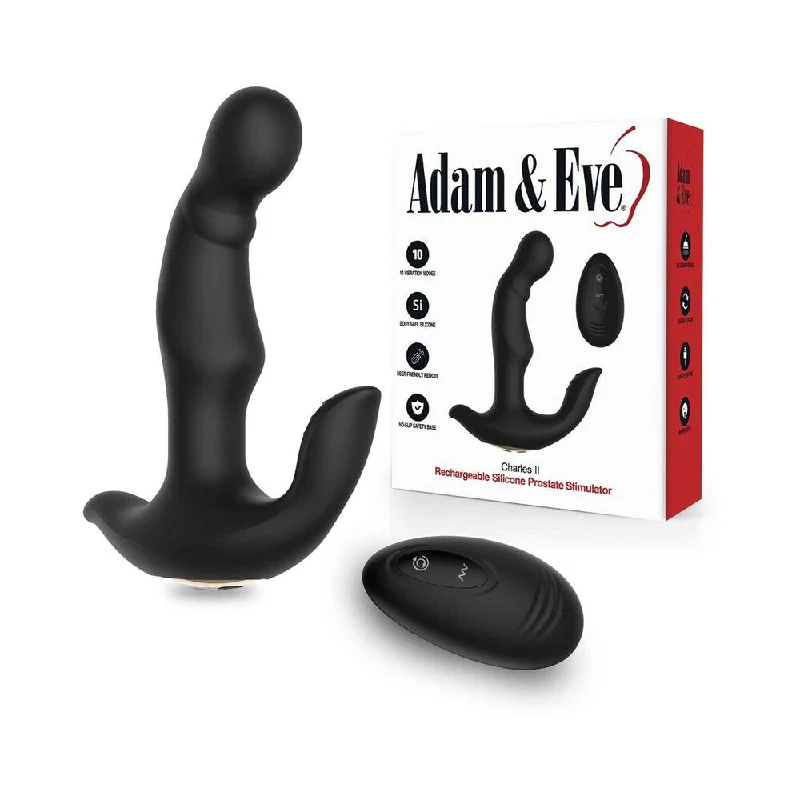 anal toys with sturdy shaft-Adam & Eve Charles II Rechargeable Silicone Prostate Stimulator