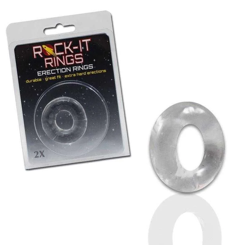 anal toys for playful fun-Rock-It Rings 2X Donut C-Ring - Clear