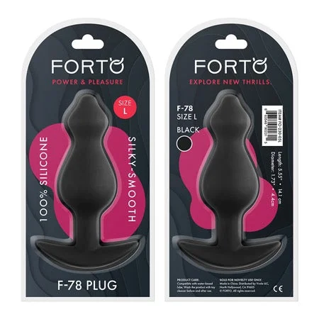 anal toys for fast pleasure-Forto F-78 Pointee Silicone Anal Plug Large Black