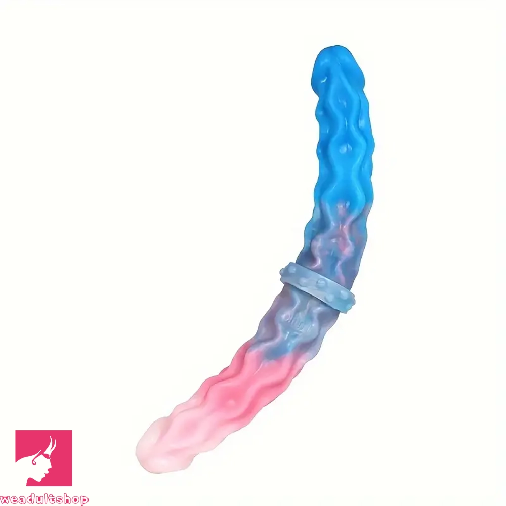 Penis-slim-12.59in Silicone Soft Big Dual-Ended Dildo For Intimate Sex Massaging