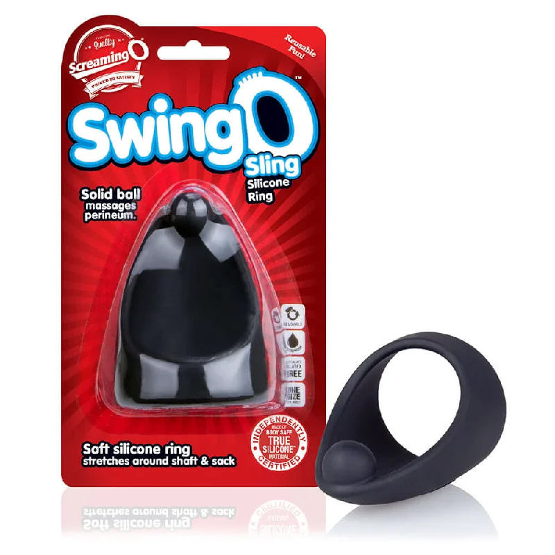 cock ring soft comfort-SwingO Black Cock Ring Clear