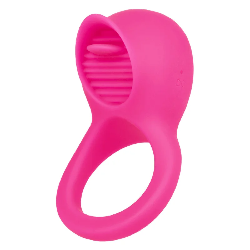 cock ring couple texture-Silicone Rechargeable Teasing Tongue Enhancer