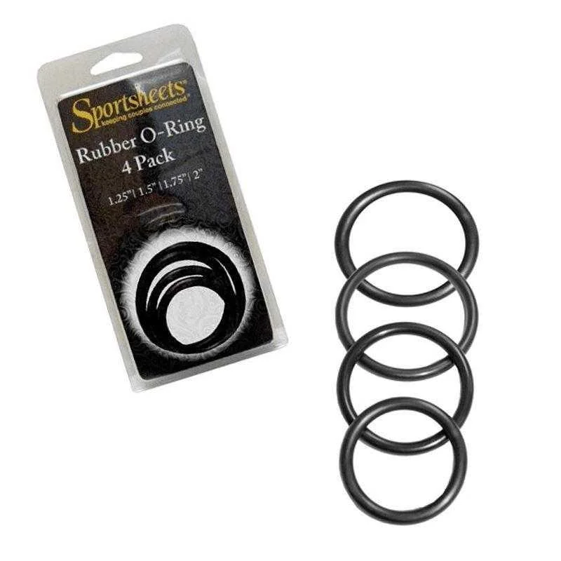 anal toys with quiet base-Sportsheets Rubber O-Ring 4pk