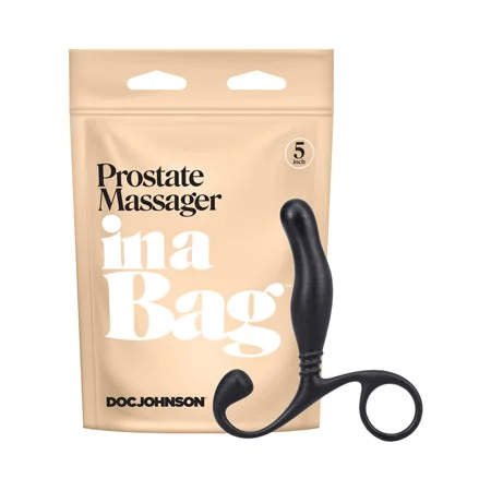 anal toys for playful play-In A Bag Prostate Massager Black