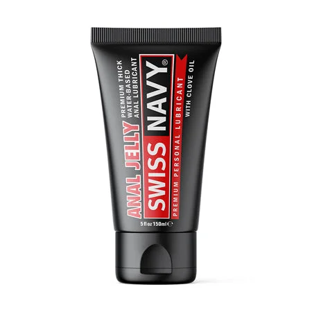 anal toys for intense fun-Swiss Navy Anal Jelly Premium Water Based Lubricant with Clove Oil 5 oz.