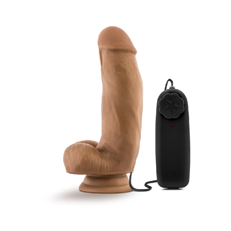 penis-growth-products-reviewed-Loverboy - MMA Fighter - 7in Vibrating Realistic Cock - Mocha