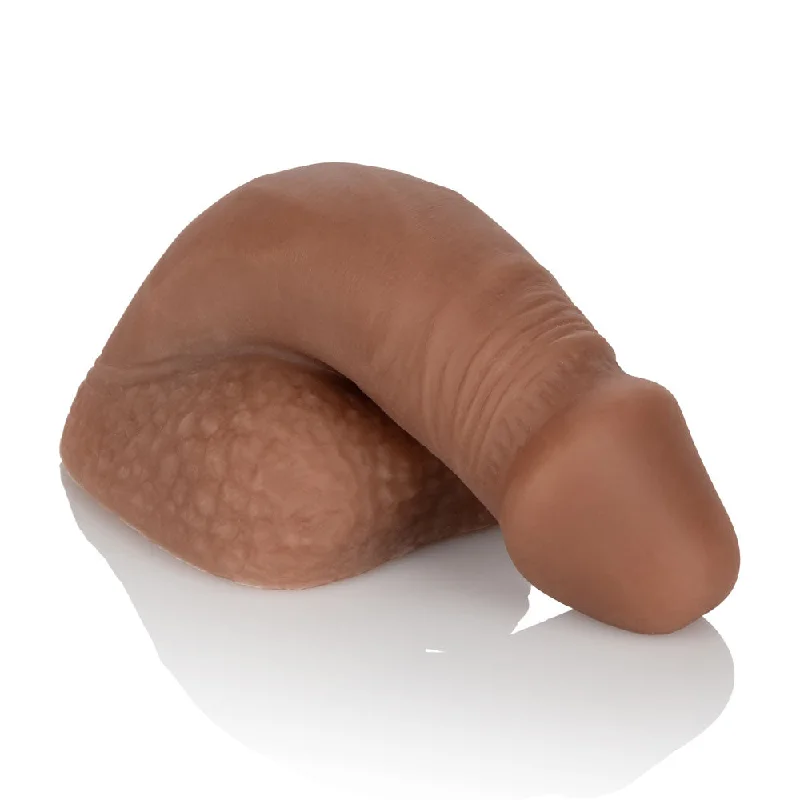 cock ring water style-Packer Gear 5" Silicone Packing Penis - Brown