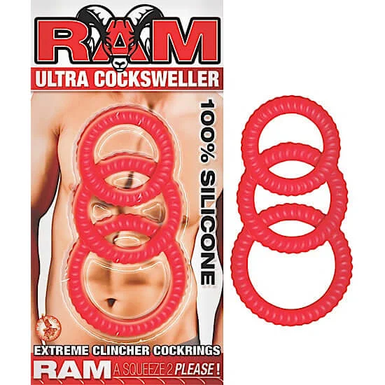 cock ring smooth grip-RAM ULTRA COCK SWELLERS RED