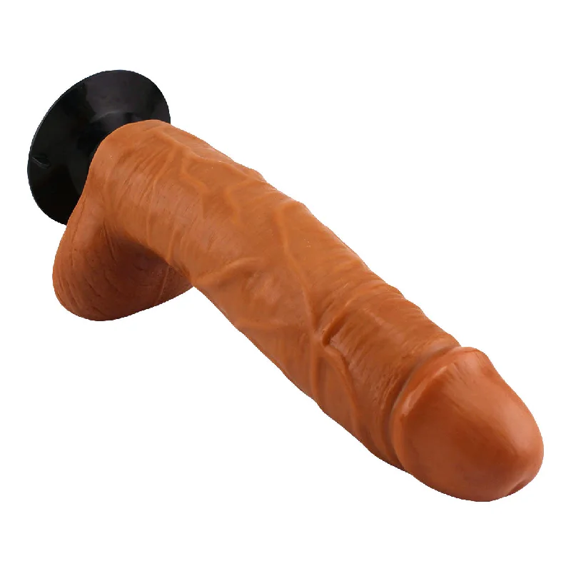 Dildo-triple-10" Vibrating Dildo - Dark