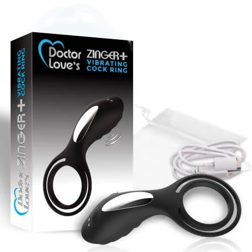 cock ring water grip-Doctor Love Zinger + Vibrating Rechargeable Cock Ring