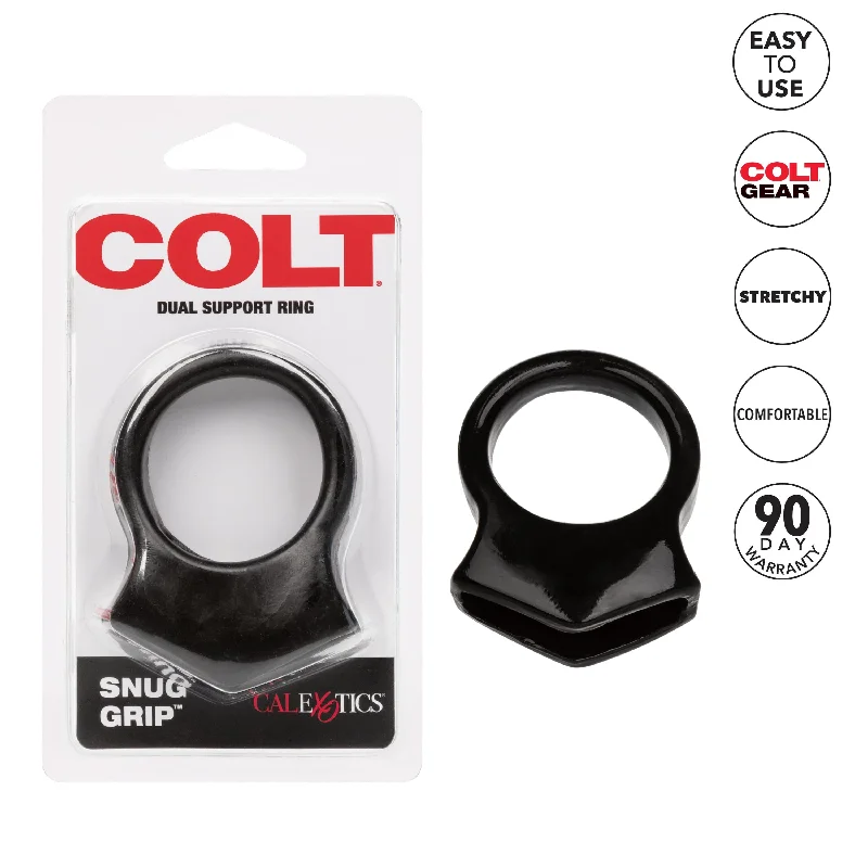 cock ring comfort grip-California Exotics - COLT Snug Grip Dual Support Cock Ring (Black)