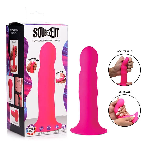 penis-stretching-routines-daily-Squeeze-It Squeezable Wavy Dildo