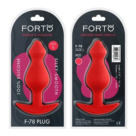 anal toys with bold shaft-Forto F-78 Pointee Silicone Anal Plug Large Red