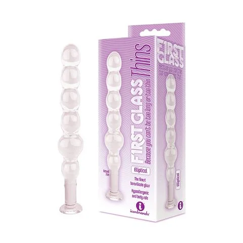 anal toys for erotic pleasure-FIRST GLASS THINS 7 INCH BEADED ANAL ROD