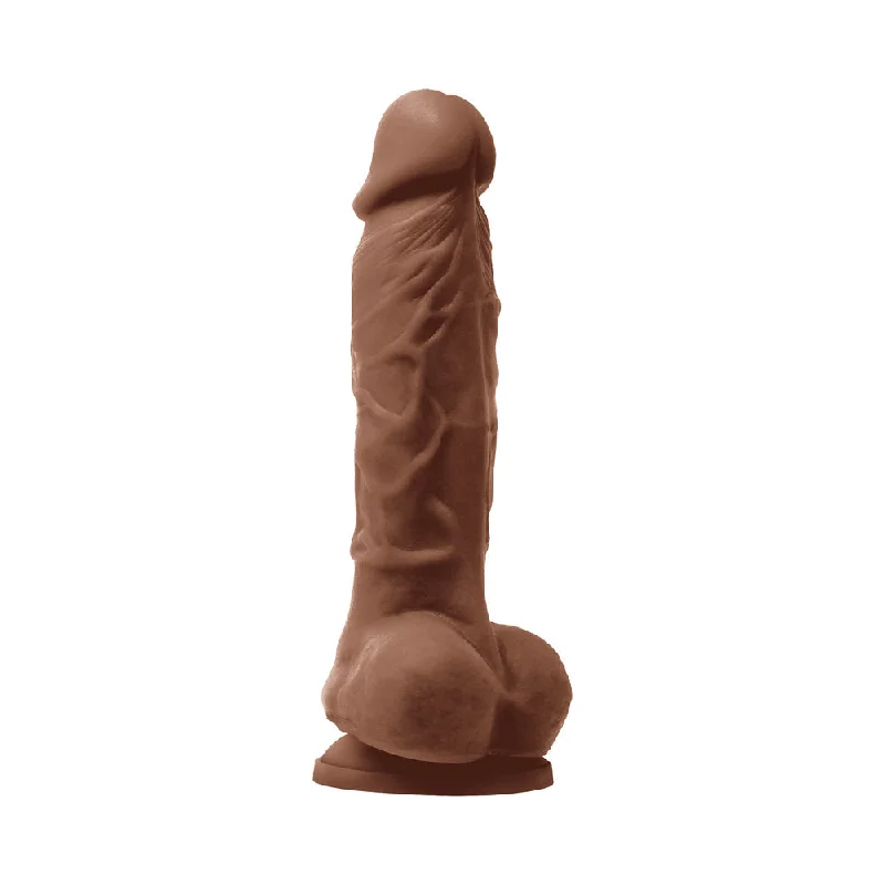 Dildo-stone-6" Vibrating Dildo - Dark